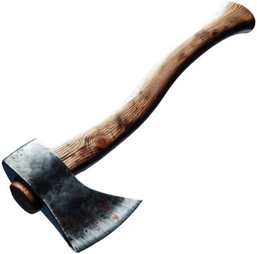 Classic metal axe representing weapon and symbol of horror movie violence and danger to life