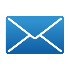 Digital Blue Mail Envelope for Electronic Communication and Messaging Purposes