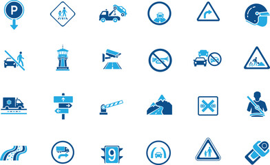 Traffic and Road Safety Awareness Icon