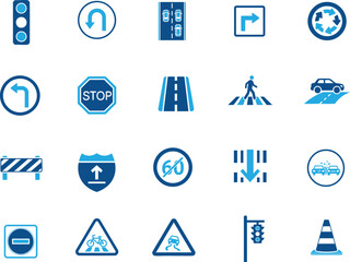Urban Traffic and Road Transportation Icon