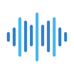 Digital equalizer lines showing visual representation of sound wave in blue colors
