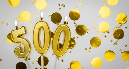 500 online community fans. 500 followers card. social networks, blogs and subscribers card. Festive Background. Social media.