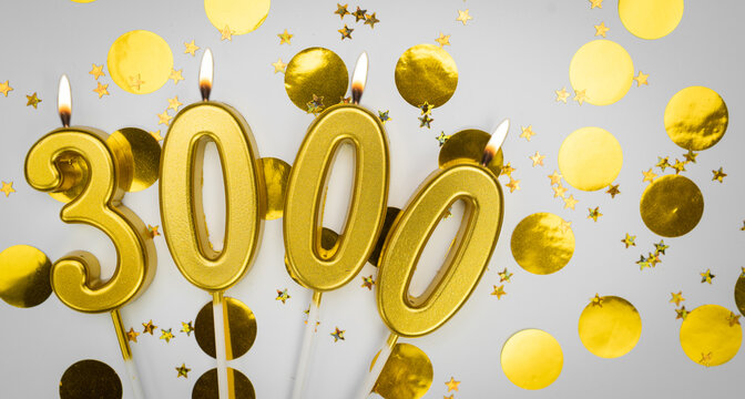 3k online subscribers or community fans. 3000 followers card. Banner. Festive background social media celebration.