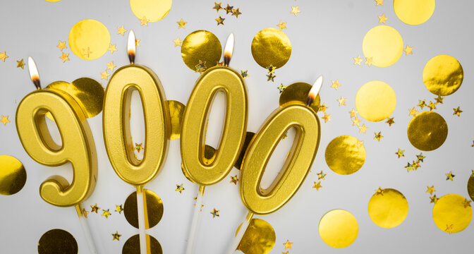 9k online subscribers or community fans. 9000 followers card. Banner. Festive background social media celebration.