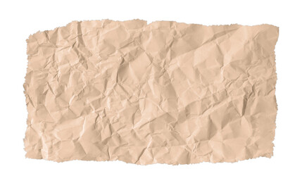 crumpled paper on white background