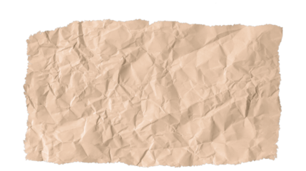 crumpled paper on white background