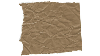 old crumpled paper isolated