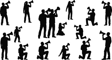 Massive Ultimate Collection of Diverse Dynamic Silhouettes, Featuring Athletes, Soldiers, Speakers, Dancers, and People in Action for Sports, Military, and Communication Themes.