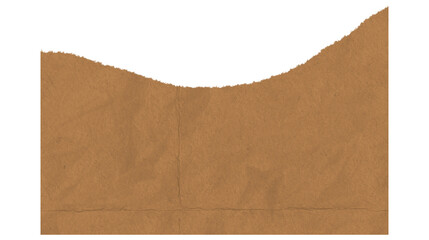 brown cardboard box with torn edge isolated on white