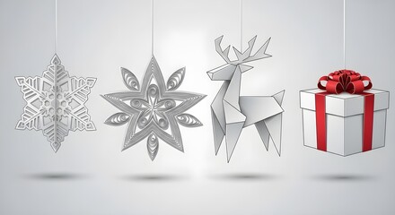Christmas gift items created with paper 