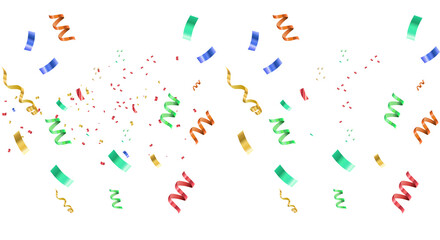 Colorful Party Confetti Celebration. PNG Transparent Background