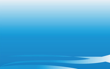 Blue abstract vector illustration featuring flowing water waves, a modern digital curve design, and light blue ocean backdrop pattern