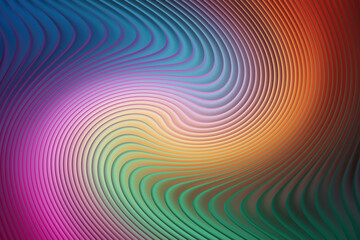 Abstract background with swirling lines in vibrant rainbow colors and smooth texture