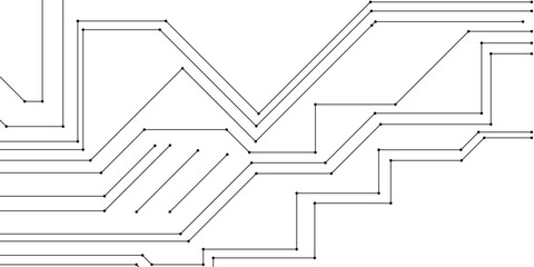 Abstract circuit board hi-tech digital technology and engineering vector graphic illustration suitable for website design, abstract futuristic circuit board line art technology on modern technology.