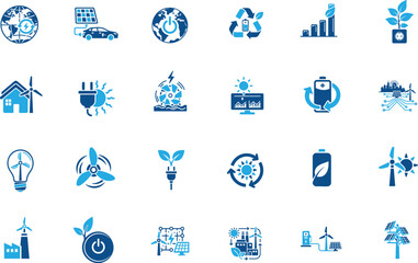 Renewable Energy Green Technology Icon