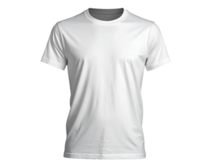 A blank T-shirt displayed on an invisible mannequin, captured straight-on from the fr