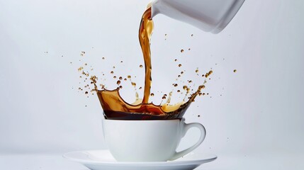 Coffee Collection: Assorted Hot & Iced Coffee in Disposable Paper Cups, Glass Mugs, Plastic Cups & Ceramic Mugs (Layered, Creamy, Black) with Coffee Beans & Varied Backgrounds for Beverage, Culinary, 