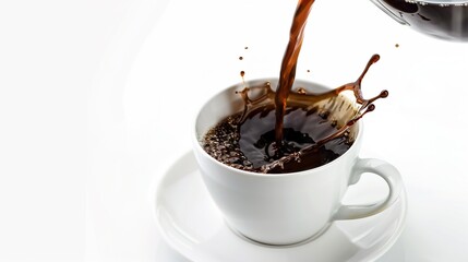 Coffee Collection: Assorted Hot & Iced Coffee in Disposable Paper Cups, Glass Mugs, Plastic Cups & Ceramic Mugs (Layered, Creamy, Black) with Coffee Beans & Varied Backgrounds for Beverage, Culinary, 