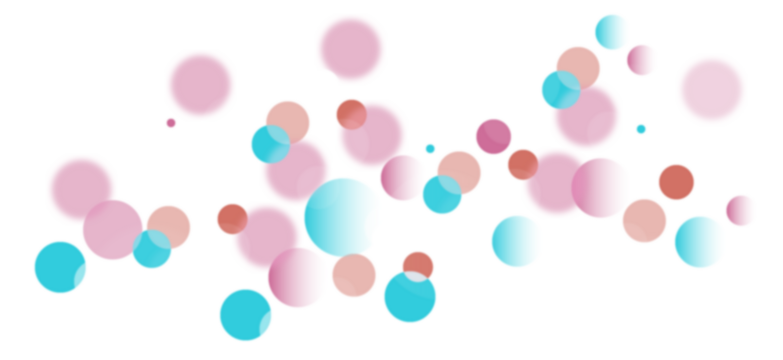 Vibrant bokeh light effect background featuring smooth blurred circle shapes, delivered as a PNG image