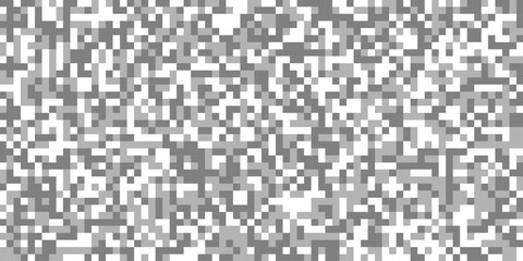 Fototapeta premium Censorship blurred pixels effect for gray and white squares digital pixelated patterns, horizontal pixelated bar in grayscale censorship effect grey mosaic different shades isolated background.