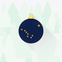 Alaska State Flag Christmas Decoration.