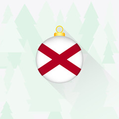 Alabama State Flag Christmas Decoration.