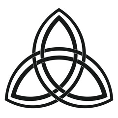 Black triquetra symbol design