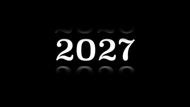 animation of years counter spinning from 2000 to 2026, smooth transition, white numbers on black background, timeline effect, useful for history, decades or time progression concepts
