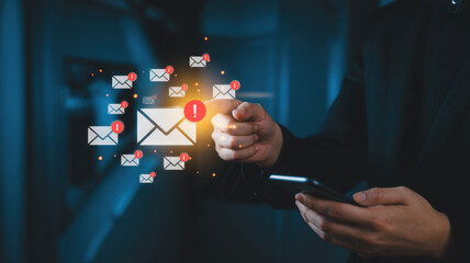 A cybersecurity alert indicating a phishing scam or malware threat. This dangerous email requires immediate action to protect against data theft and unauthorized system access. Fermion