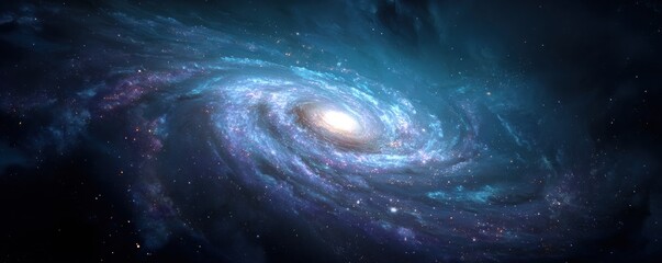 A Stunning Spiral Galaxy with Bright Center and Swirling Arms.