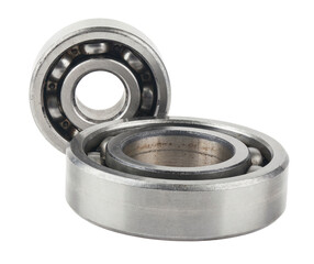 Old bearings isolated on white background.