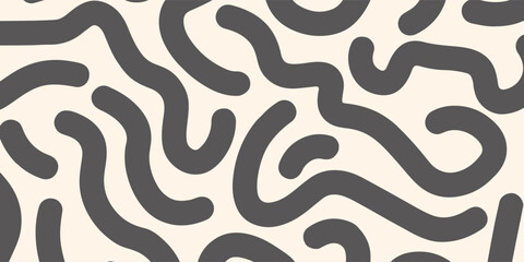 Bold Blue and Cream Abstract Geometric Seamless Pattern. Modern concept for graphic design, background, web design, poster, banner, book, slideshow.