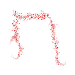 Whimsical holiday magic is created by a red overlay dot pattern against black backdrop.