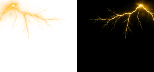 yellow lightning energy overlay with glowing electric plasma effect
