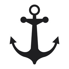 Simple black and white anchor