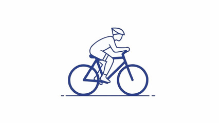 Obraz premium cyclist silhouette vector