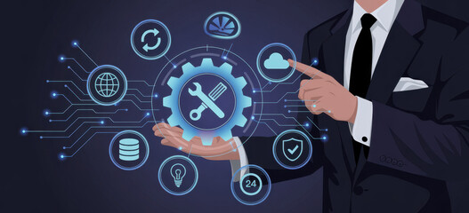 Global IT support and technical maintenance services. Providing solutions for system maintenance, ensuring business continuity with reliable 24 7 IT support. Motif