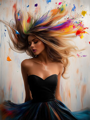 Powerful motion and intense style show the fierce energy of creativity breaking free.