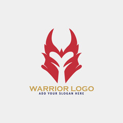 warrior logo design vector format