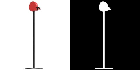 3D rendering illustration of a take-a-number dispenser