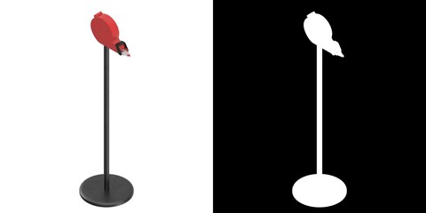 3D rendering illustration of a take-a-number dispenser