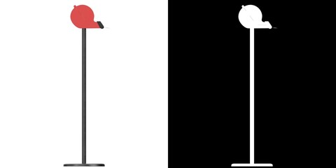 3D rendering illustration of a take-a-number dispenser