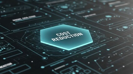 Cost reduction concept on a futuristic circuit board design