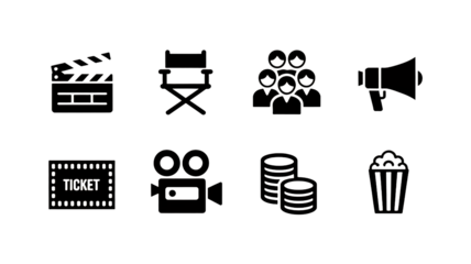 Six simple schematic diagrams on a dark background for engineering