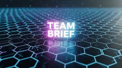 Obraz premium Team Brief Hologram Concept Futuristic Digital Network Background