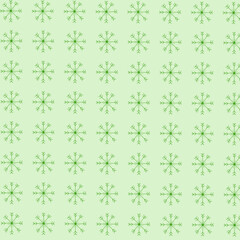 Green Snowflake Seamless Pattern – Christmas & New Year Winter Holiday Digital Paper