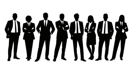 Silhouette figures stand together in solidarity and darkness