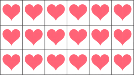 Romantic pattern of coral hearts on a dark backdrop for Valentine's