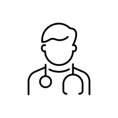 User vector icon. editable line icon, outline profile symbol, linear avatar images