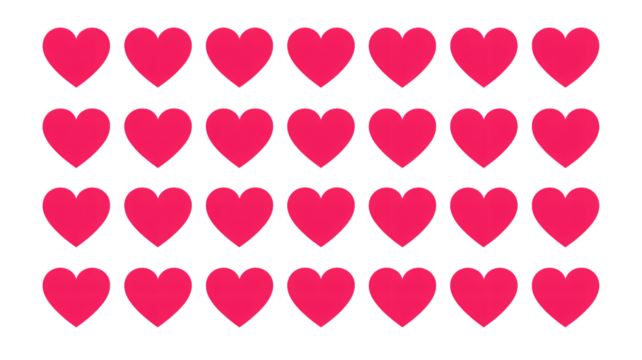 Romantic hearts pattern makes a vibrant Valentine's Day background